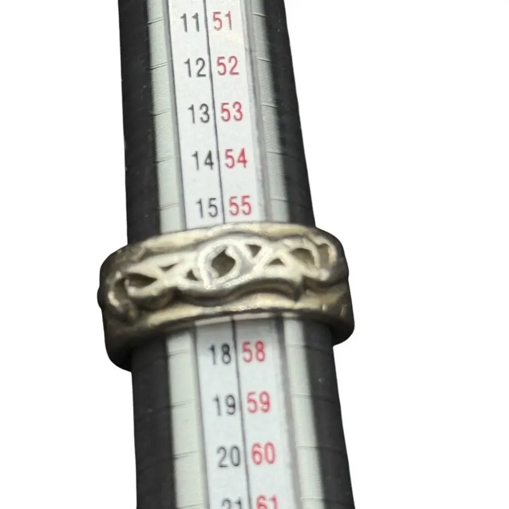 Chrome Hearts Sterling Silver Carved Band Ring – Size ~9 (U.S.)